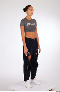 Jade black ripped jeans casual dressed grey Malibu sports bra…